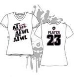 Load image into Gallery viewer, Repeat Design Women&#39;s White Sub Dye Jersey
