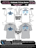 Load image into Gallery viewer, Fishhawk 7U Gray Roster Shirts
