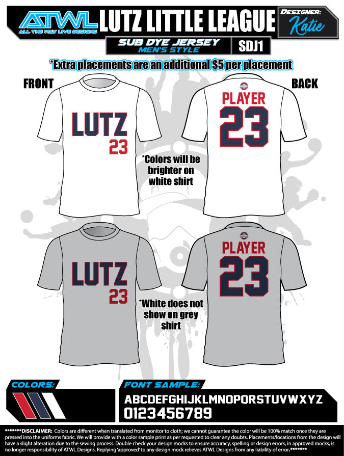 Lutz All Stars Mens Parent Jerseys