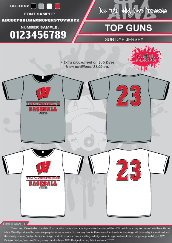 TEAM WESTSHORE SUB DYES
