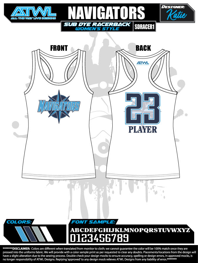 2021 Navigators Women's Sub Dye Jerseys