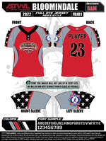 Load image into Gallery viewer, 2022 Bloomingdale All Stars Mens 2 button  Full dye Replica Jersey
