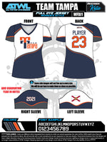 Load image into Gallery viewer, Team Tampa White Women&#39;s Full Dye Jersey