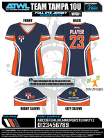 Load image into Gallery viewer, Team Tampa Navy Women&#39;s Full Dye Jersey