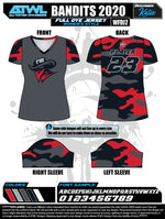 Load image into Gallery viewer, Bandits 9U 2020 Women&#39;s Full Dye Jersey
