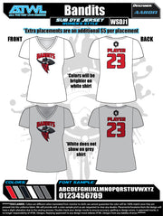 Bandits 11U Women's Sub Dye Jerseys