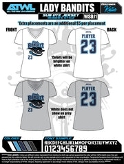 Lady Bandits Women's Racerback and V neck Fan Jersey