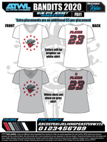 Load image into Gallery viewer, Bandits 9U 2020 Women&#39;s Sub Dye Jerseys
