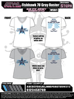 Load image into Gallery viewer, Fishhawk 7U Gray Roster Shirts
