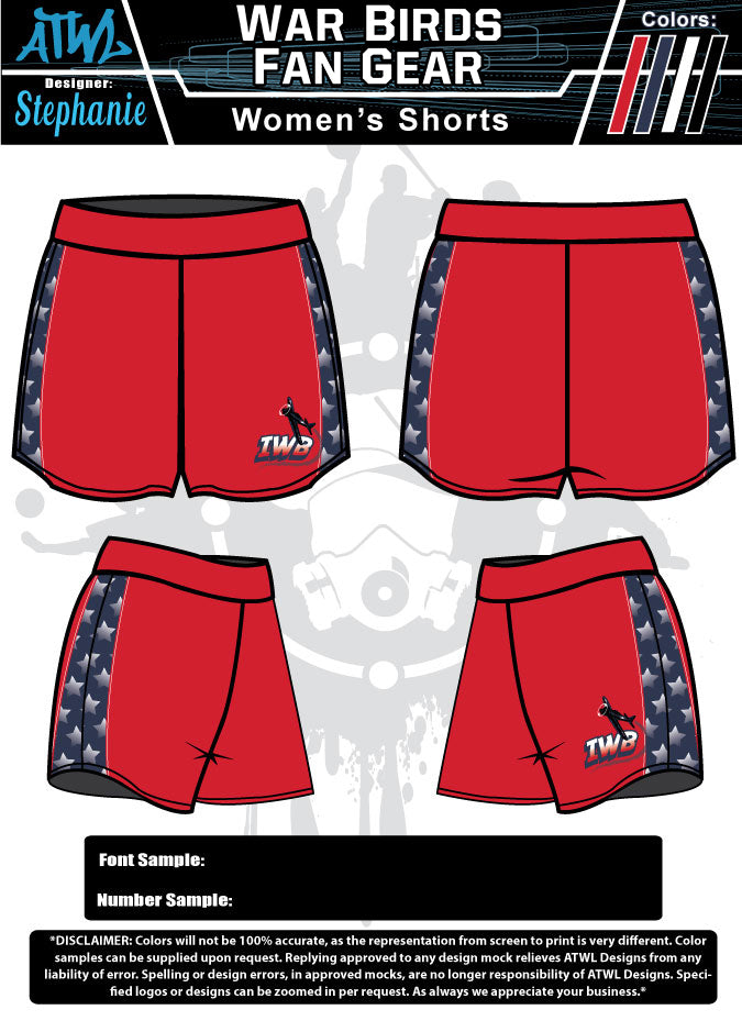 WAR BIRDS WOMENS SHORTS